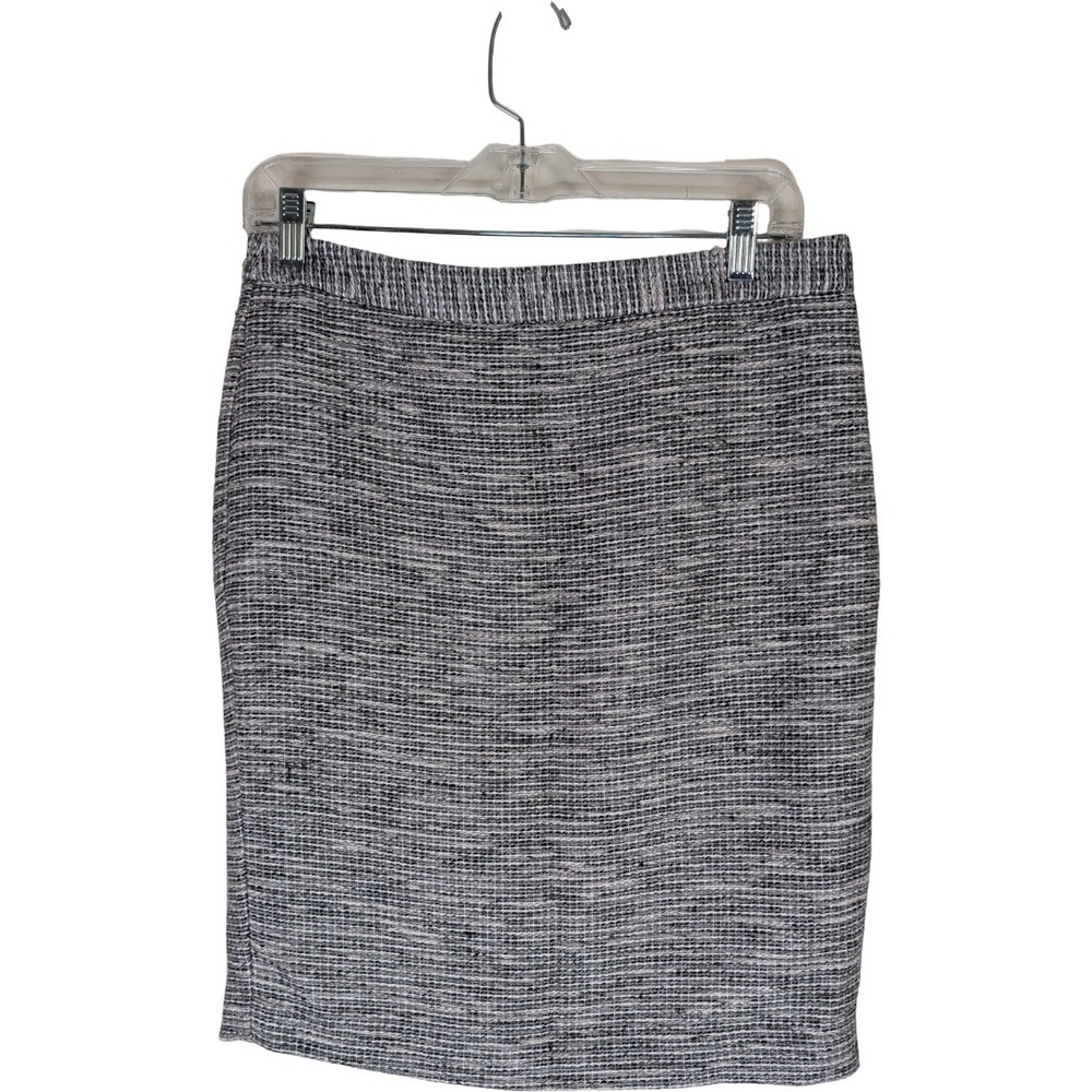 Liz Claiborne Tweed Pencil Skirt Womens 6 Black White Gray‎ Lined Professional